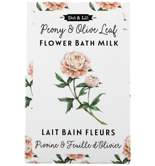 Sachet de lait de bain Fleur pivoine & Feuille d&#39;olivier 2.6oz
