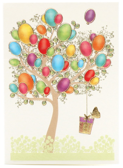 Mini carte arbre ballons