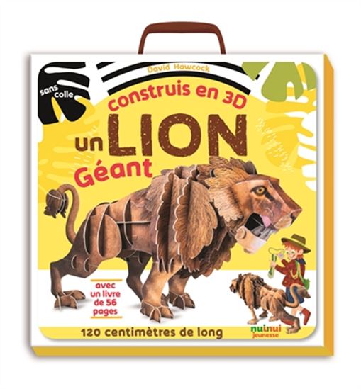 Construis en 3D un lion géant : sans colle, 120 centimètres de long Cof. - DAVID HAWCOCK