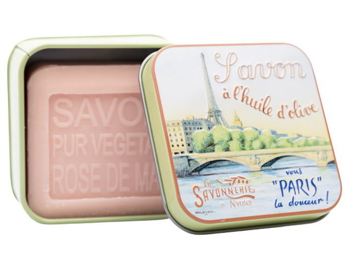 Savon boite métal 100g - Paris - Rose de Mai