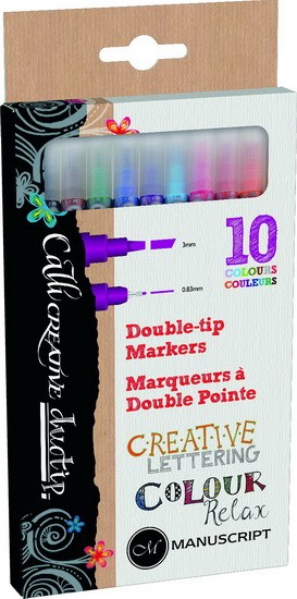 Ens. 10 marqueurs à double pointe