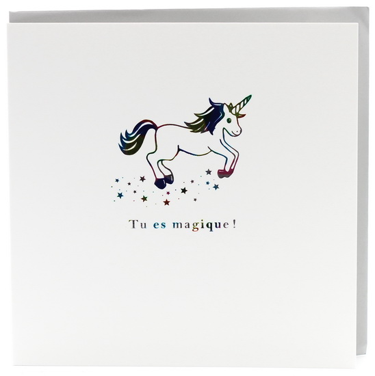 Licorne Tu es magique iridescent
