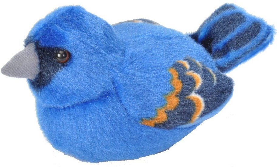 Peluche sonore Gros-bec bleu