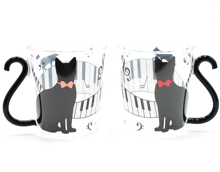 Ens. de 2 tasses chat