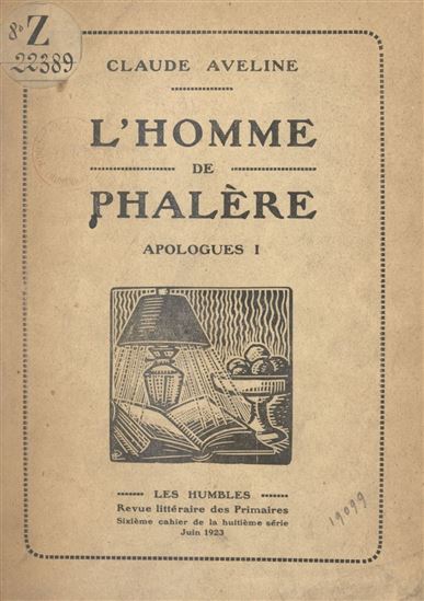 L&#39;homme de Phalère - CLAUDE AVELINE