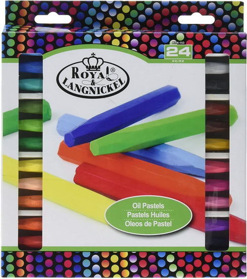 Ens. 24 pastels huile