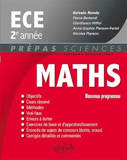 Mathématiques ECE 2e année - nouveau programme 2014 - PIERRE BERLANDI - GIANFRANCO NIFFOI - PI