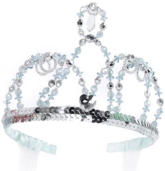 Tiare cendrillon argent et bleu