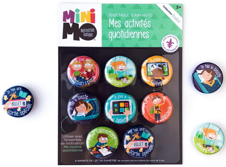 Ens. 8 aimants Mes activités quotidiennes