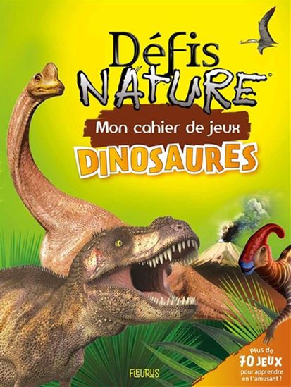 Dinosaures : mon cahier de jeux : plus de 70 jeux pour apprendre en t'amusant ! - CAMILLE MOREAU - GUILLAUME BIASSE