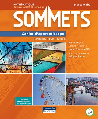 Sommets : mathématique CST : 5e secondaire : cahier d&#39;apprentissage - JULIE CLÉROUX & AL