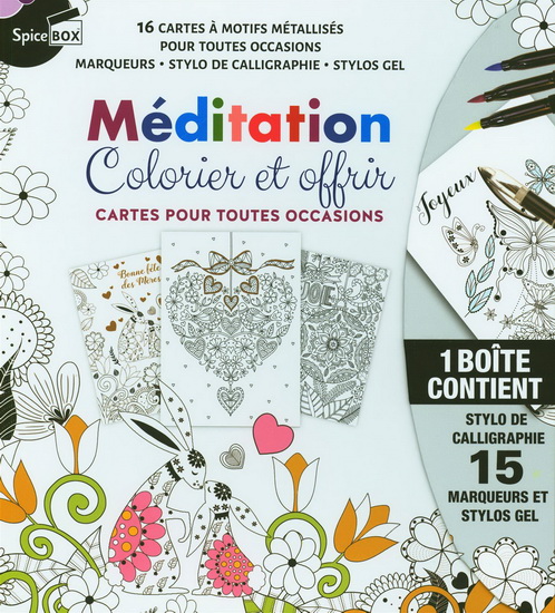 Méditation : Colorier et offrir : Cartes pour toutes occasions - COLLECTIF