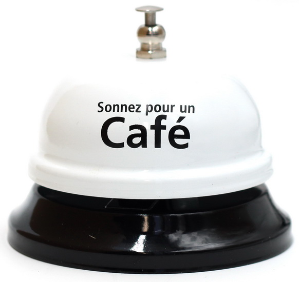 Cloche de table ''Sonnez pour un café''