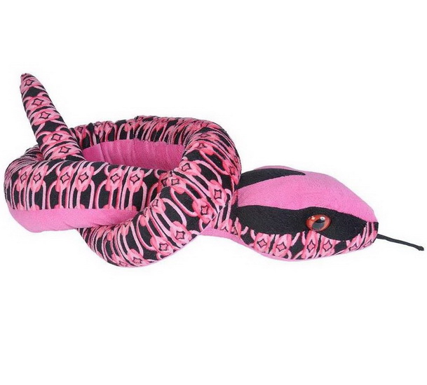 Serpent 137 cm rose et noir