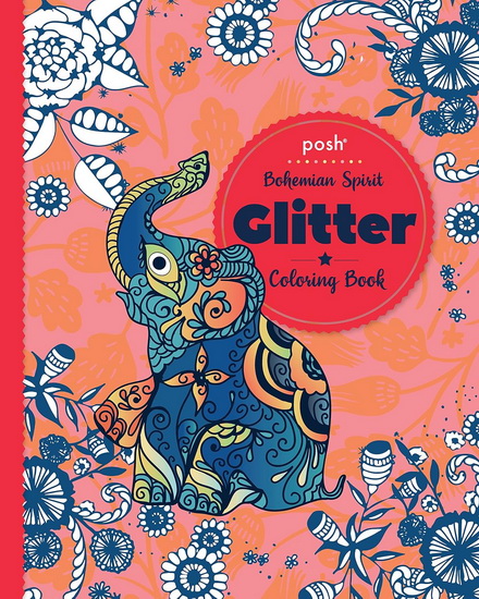 Posh Glitter Coloring Book Bohemian Spirit - COLLECTIF