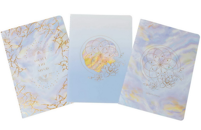 Meditation Sewn Notebook Collection (Set of 3) - COLLECTIF