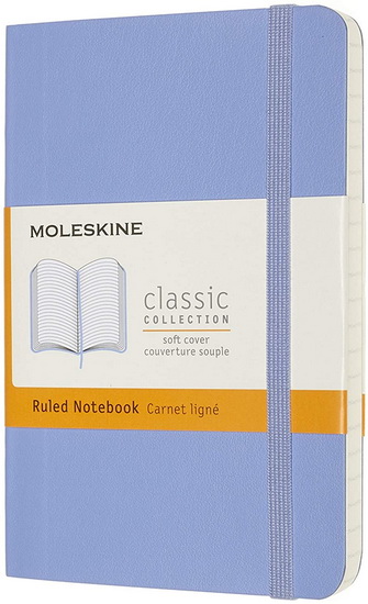 Carnet Classic ligné Poche Souple Bleu hortensia 192p