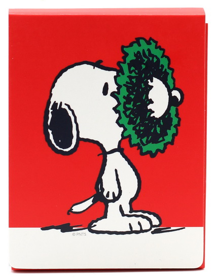 Calepin allumette Snoopy avec couronne de Noël