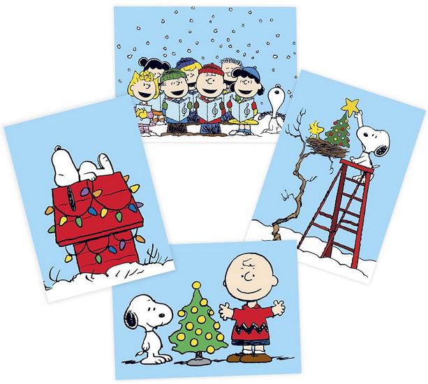 Boîte de cartes assorties Snoopy et ses amis Noël (20)