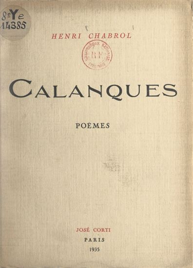 Calanques - HENRI CHABROL