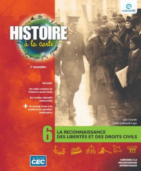 Histoire à la carte : 2e secondaire : ensemble élèves (incluant les exercices interactifs et le référentiel), version papier + Accès étudiants, Web 1 an - COLLECTIF