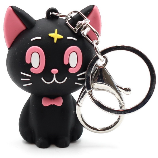 Porte-clés chat noir