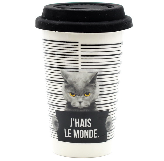 Tasse de voyage J&#39;hais le monde