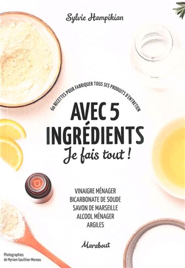 Avec 5 ingrédients je fais tout ! : 60 recettes pour fabriquer tous ses produits d&#39;entretien - SYLVIE HAMPIKIAN