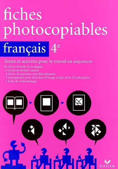 Fiches photocopiables, français 4e - BEATRICE BELTRANDO - JEANNE BELTRANDO