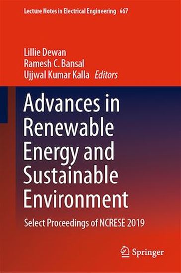 Advances in Renewable Energy and Sustainable Environment - RAMESH C. BANSAL - LILLIE DEWAN - KUMAR