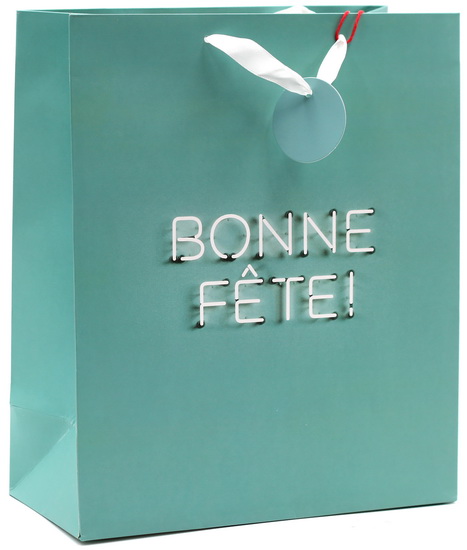 Sac moyen Bonne fête néon