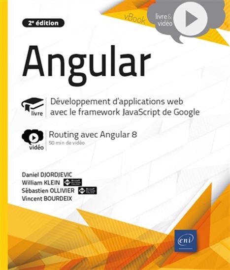 Angular : livre, développement d'applications web avec le framework JavaScript de Google : vidéo, routing avec Angular 8 N. éd. - COLLECTIF