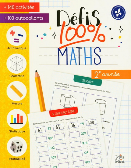 Défis 100% maths 2e année - COLLECTIF