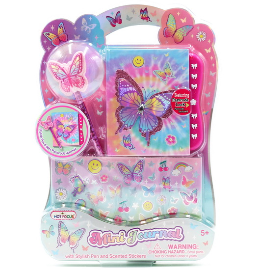 Ens. Mini journal Papillon Tie Dye