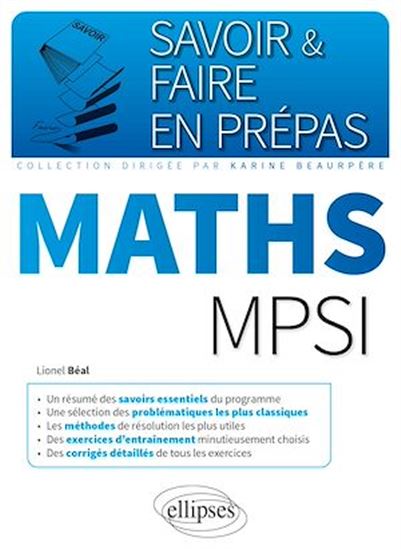 Mathématiques MPSI - LIONEL BÉAL
