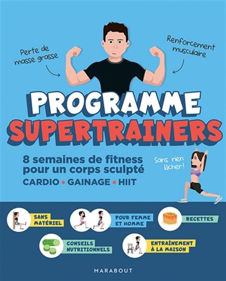 Programme supertrainers : 8 semaines de fitness pour un corps sculpté : cardio, gainage, HIIT - MARIN TOMASSINI