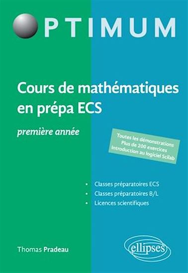Cours de mathématiques en prépa ECS, première année - THOMAS PRADEAU