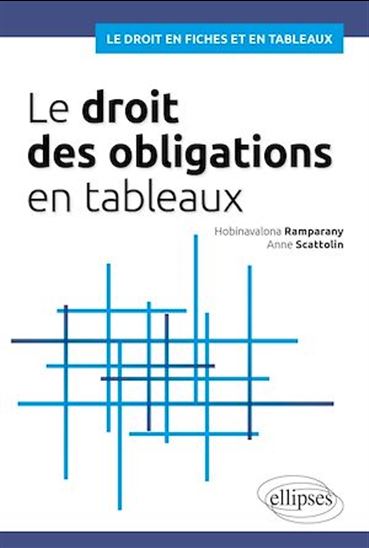 Le droit des obligations en tableaux - HOBINAVALONA RAMPARANY - ANN SCATTOLIN