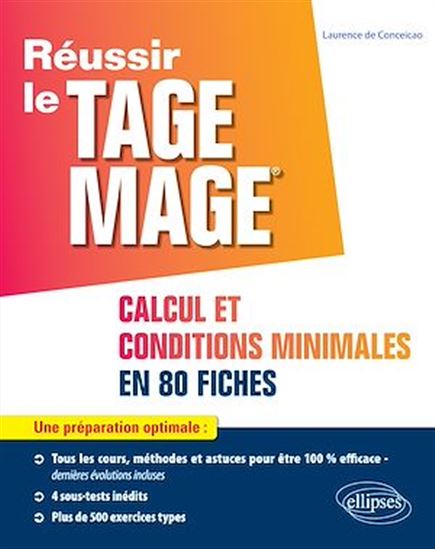 Réussir le Tage Mage : calcul et conditions minimales en 80 fiches - LAURENCE DE CONCEICAO