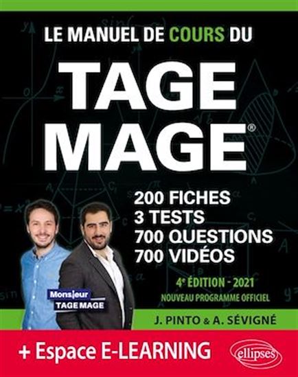 Le Manuel de cours du Tage Mage : nouveau programme officiel 2021 4e éd. - JOACHIM PINTO - ARNAUD SÉVIGNÉ