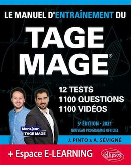 Le Manuel d'entraînement du Tage Mage : nouveau programme officiel 2021 5e éd - JOACHIM PINTO - ARNAUD SÉVIGNÉ