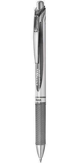 Stylo gel rétractable Energel gris 0.7 mm