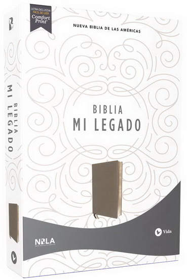 NBLA Biblia Mi Legado, Leathersoft, Gris, Una Columna, Interior a dos colores - COLLECTIF