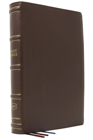 KJV, Large Print Verse-by-Verse Reference Bible, Maclaren Series, Genuine Leather, Brown, Comfort Print - COLLECTIF