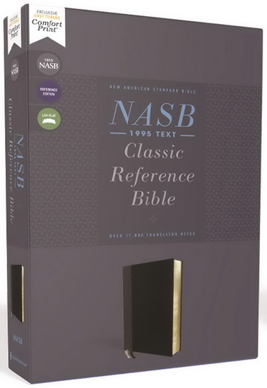 NASB, Classic Reference Bible, Leathersoft, Black, Red Letter, 1995 Text, Comfort Print - COLLECTIF
