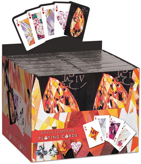 Joyful Gemstone Playing Cards POP Display: A Sparkling Deck of Standard Playing Cards Featuring MJ Kinman’s Faceted Quilts - MJ KINMAN