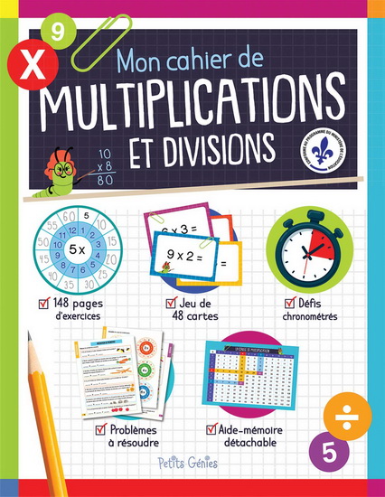 Mon cahier de multiplications et divisions - COLLECTIF