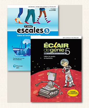 Combo Escales et Éclair de génie : cahier de savoirs et d&#39;activités 5 + Ensembles numériques - ÉLÈVE (12 mois) 2e éd. - COLLECTIF
