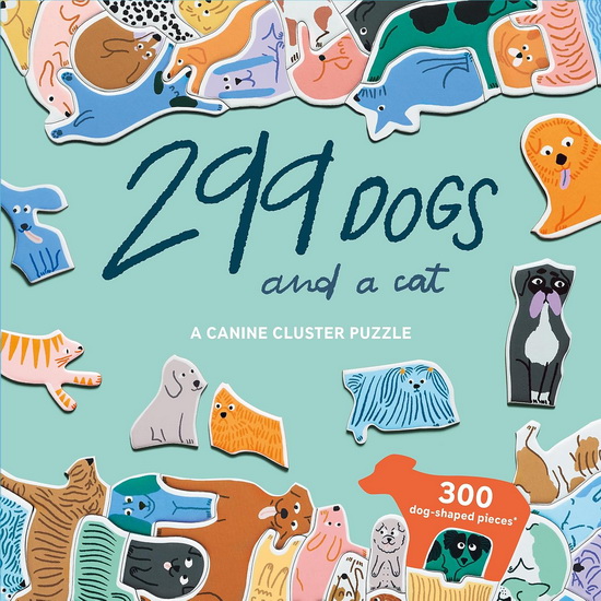 299 Dogs. . .  and a Cat : 300 Piece Puzzle - LEA MAUPETIT