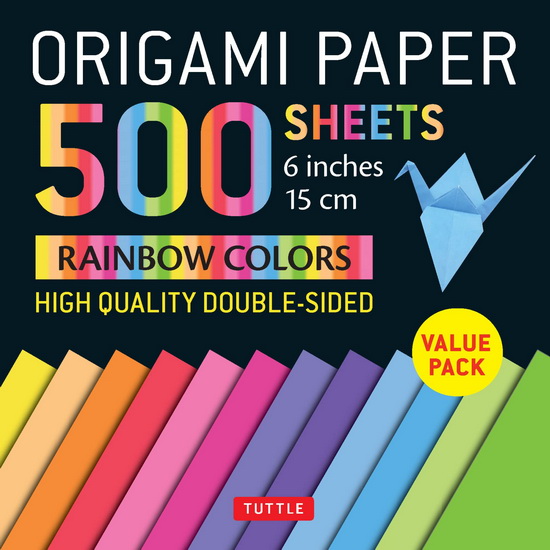 Origami Paper 500 sheets Rainbow Colors 6" (15 cm) - COLLECTIF